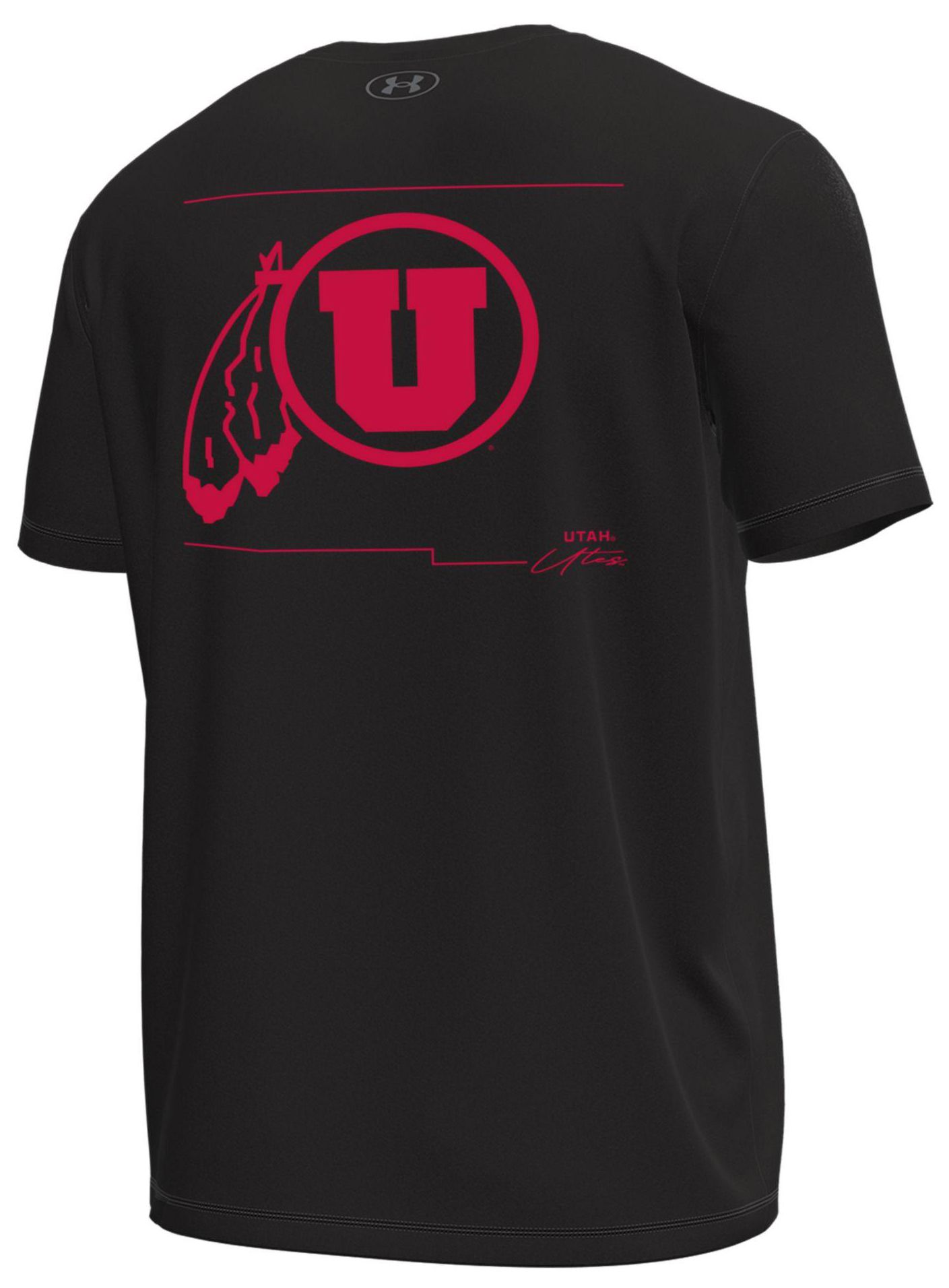 Under Armour Men's Utah Utes Black Tech Stretch Short Sleeve T-Shirt product image