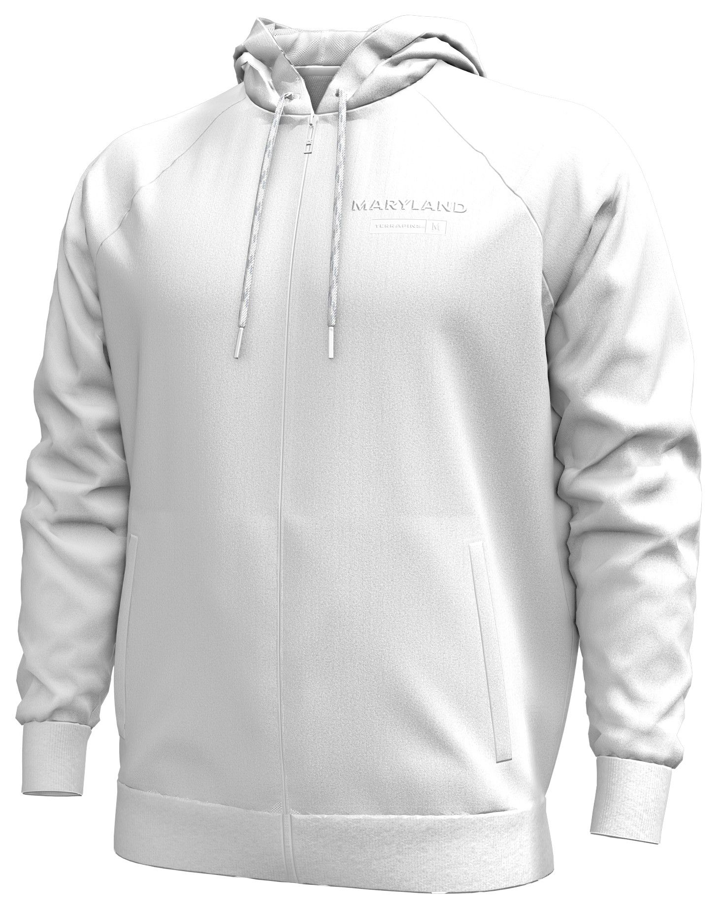 Under Armour Men's Maryland Terrapins White Hype Fleece Full-Zip Hoodie product image