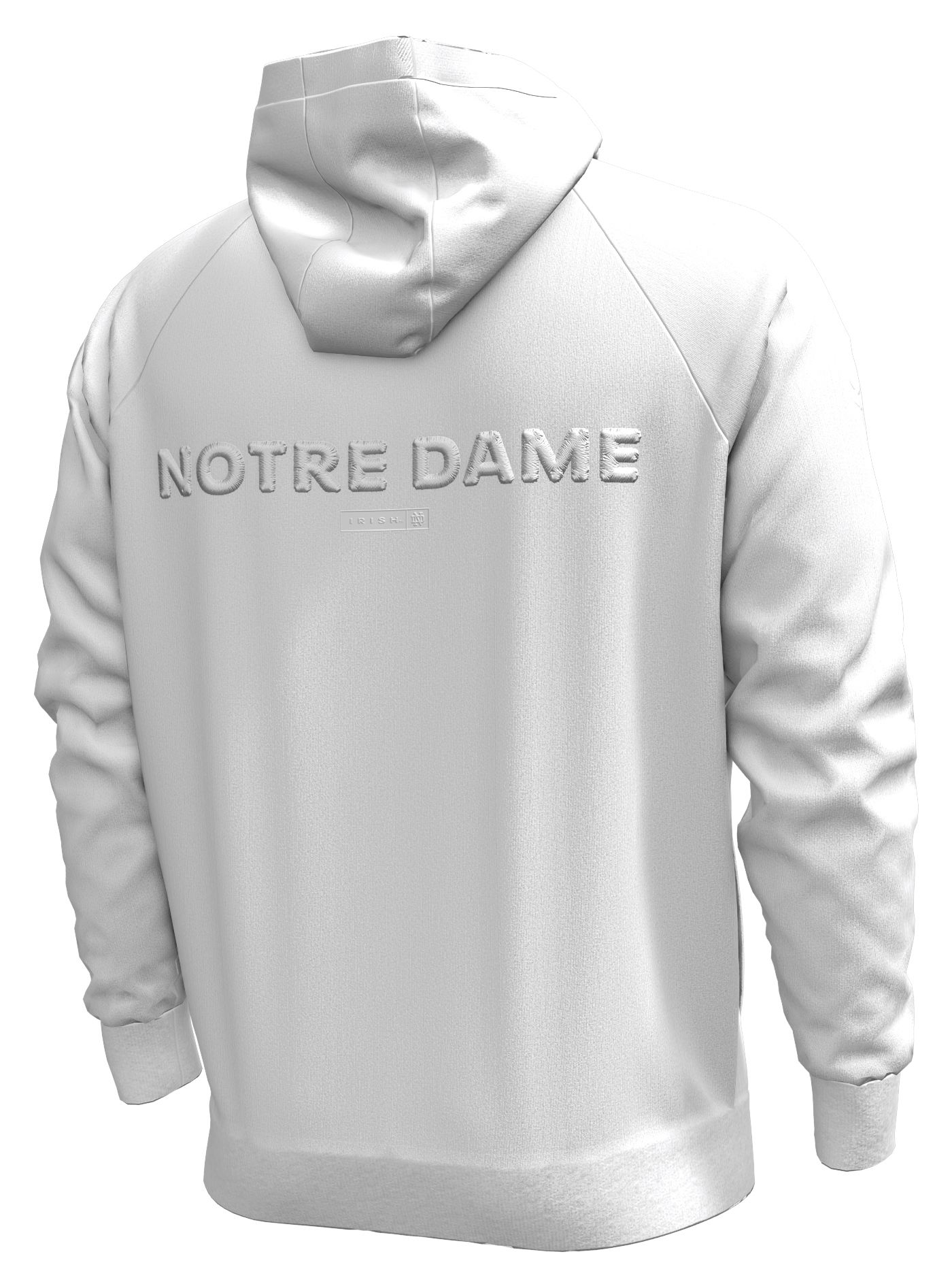 Under Armour Men s Notre Dame Fighting Irish White Hype Fleece Full Zip Hoodie Dick s Sporting Goods