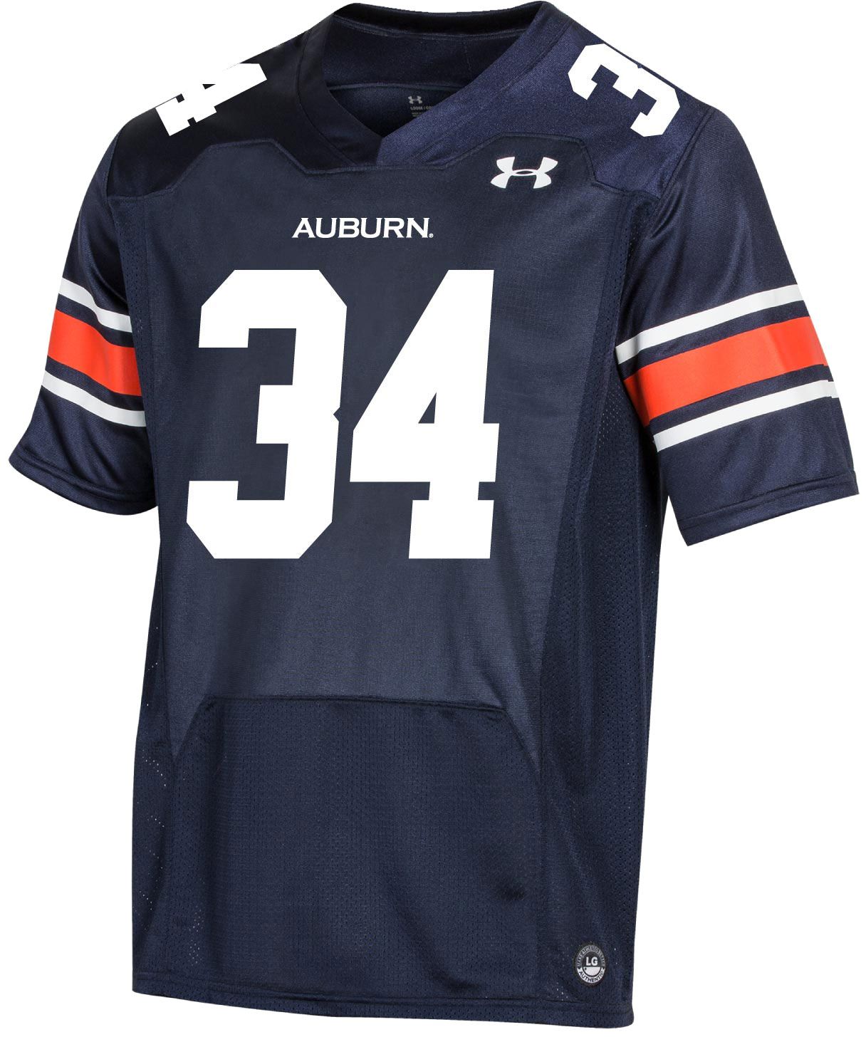 Under Armour Men's Auburn Tigers #34 Blue Replica Football Jersey