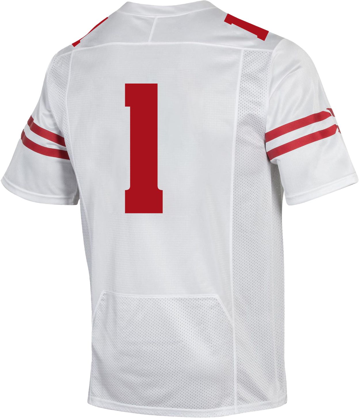 Under Armour Men's Wisconsin Badgers #1 White Replica Football Jersey product image