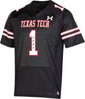 Under Armour Men's Texas Tech Red Raiders #1 Black Replica Football Jersey product image