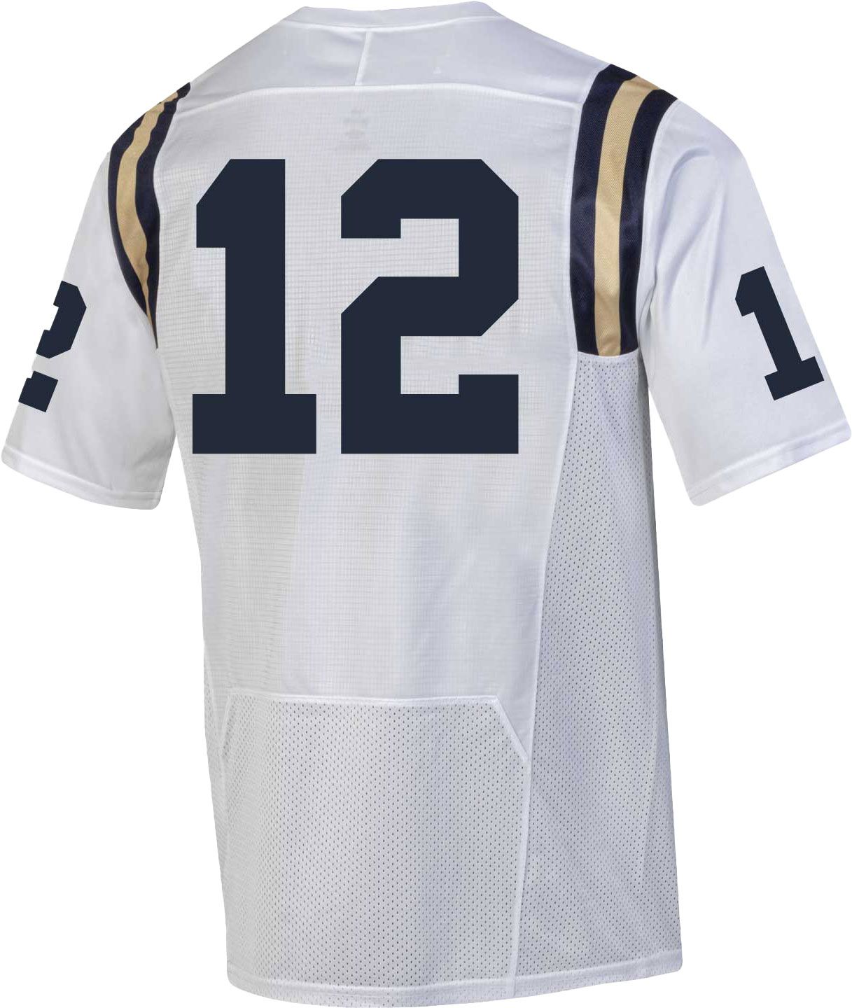 Under Armour Men's Navy Midshipmen White Twill Football Jersey