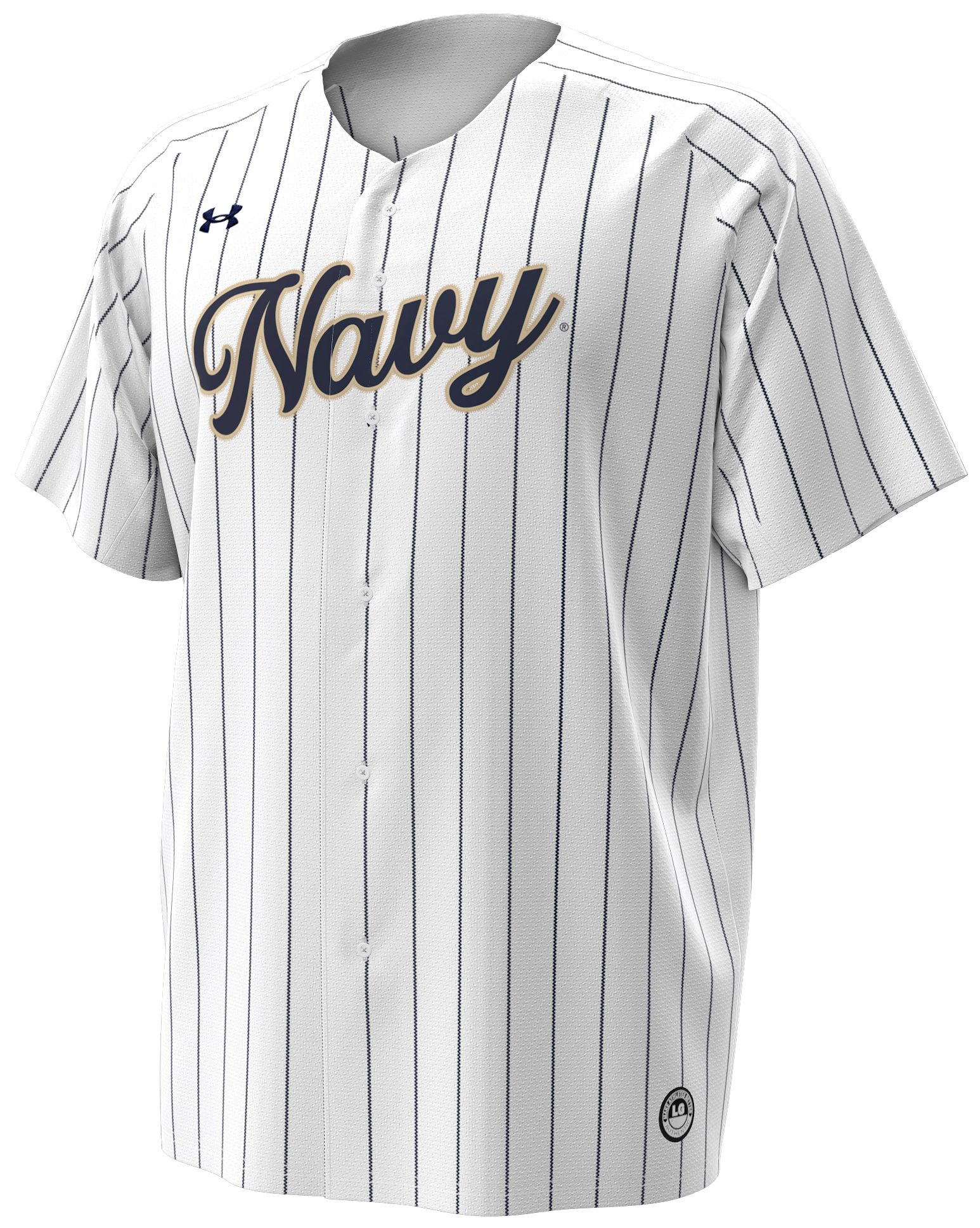Under Armour Men's Navy Midshipmen White Pinstripe Replica Baseball Jersey product image
