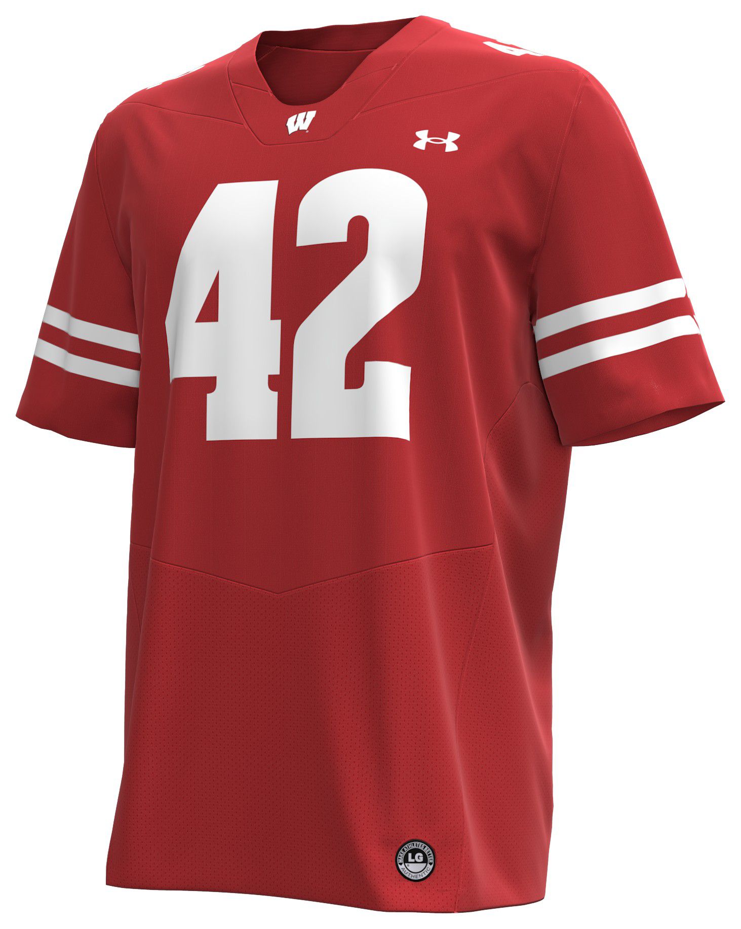 Under Armour Men's Wisconsin Badgers T.J. Watt #42 Red Replica Football Jersey product image