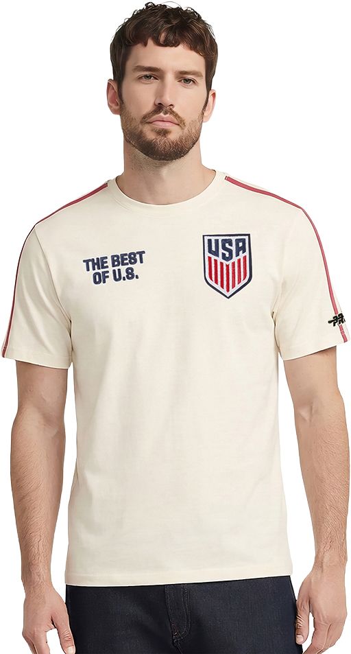Pro Standard Adult USMNT Off White Chenille Tape T-Shirt product image
