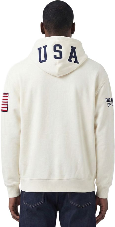 Pro Standard Adult USMNT Off White Full Zip Chenille Hoodie product image