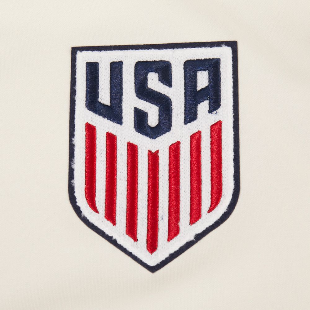 Pro Standard Adult USMNT Off White Full Zip Chenille Hoodie product image