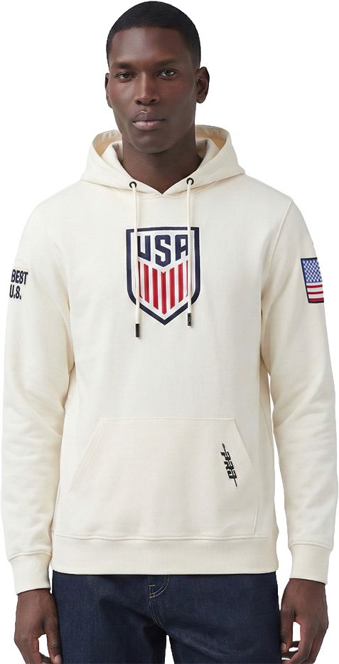 Pro Standard Adult USMNT Off White Chenille Pullover Hoodie product image