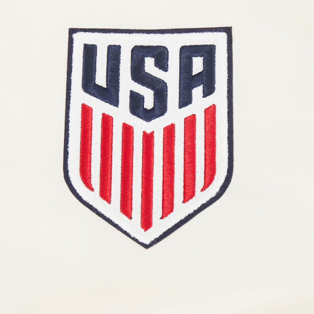 Pro Standard Adult USMNT Off White Chenille Satin Jacket product image