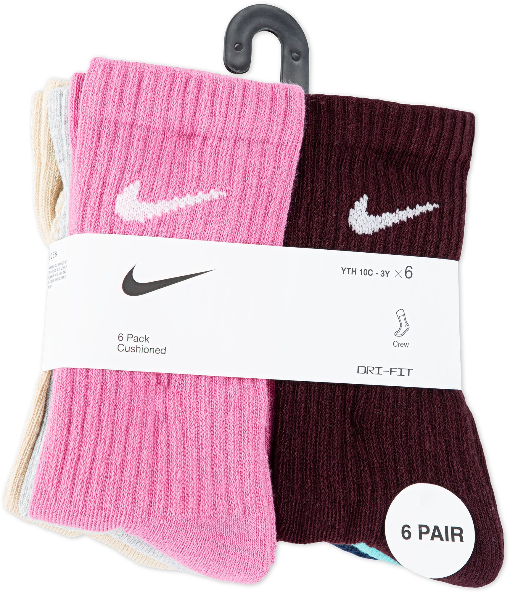Nike Little Kids' Performance Basic Crew Socks - 6 Pack product image