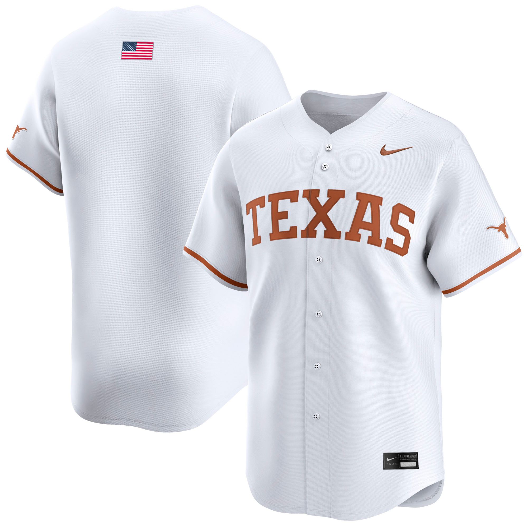 Nike Men's Texas Longhorns White Baseball Jersey product image