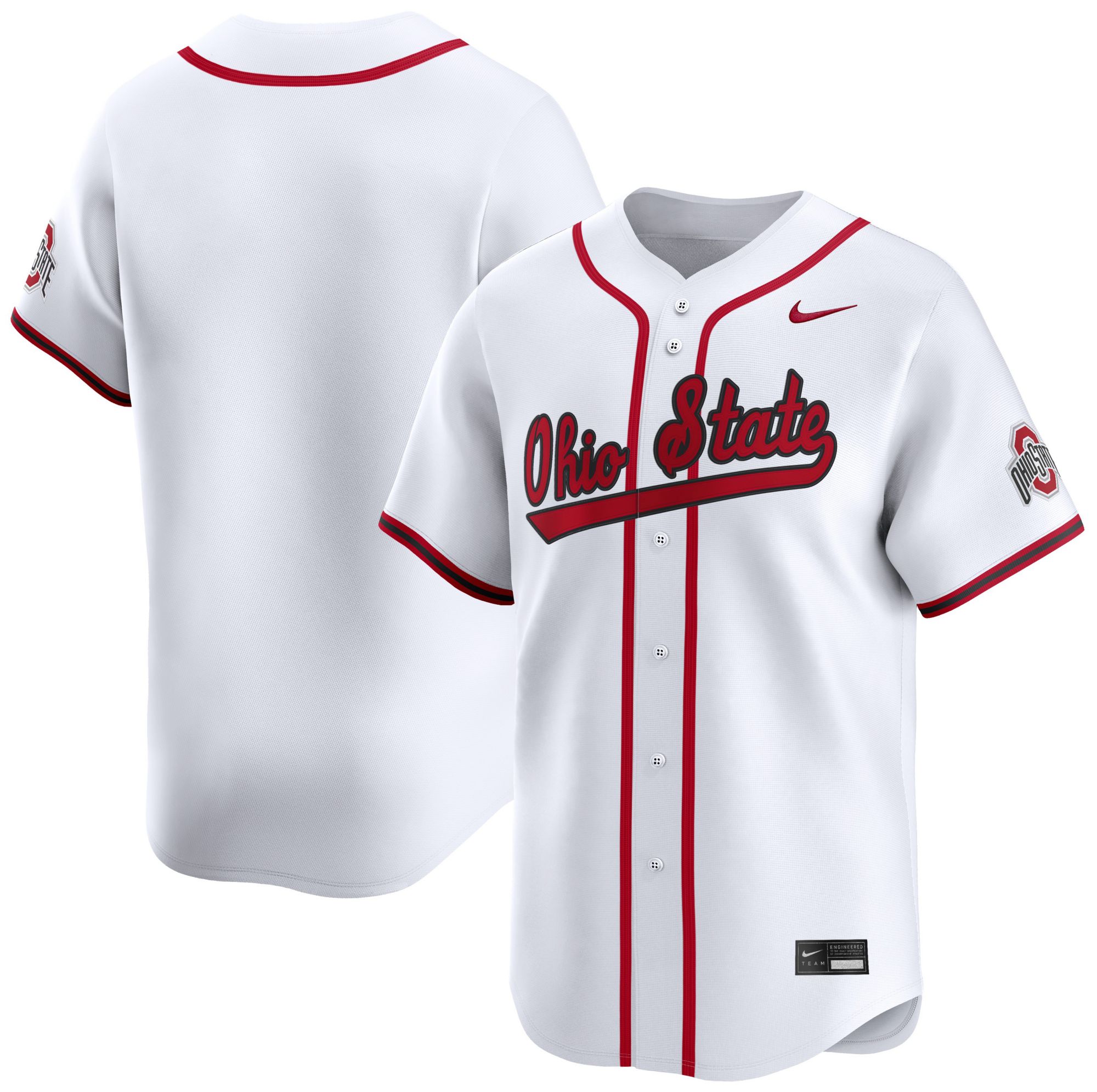 Nike Men's Ohio State Buckeyes White Baseball Jersey product image