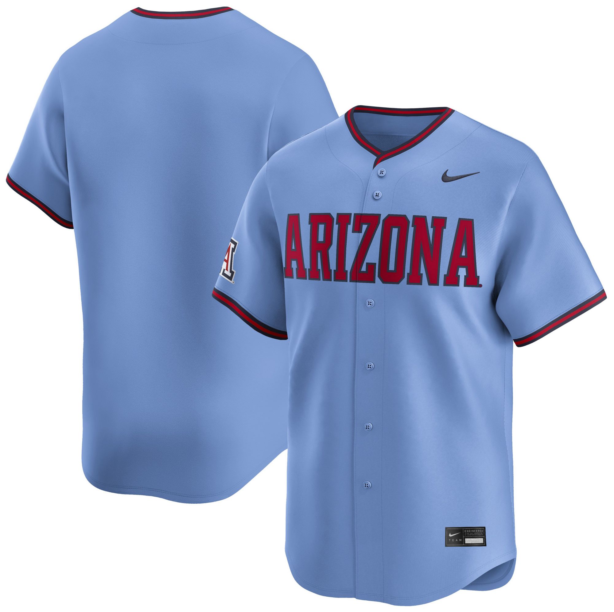 Nike Men's Arizona Wildcats Light Blue Baseball Jersey product image