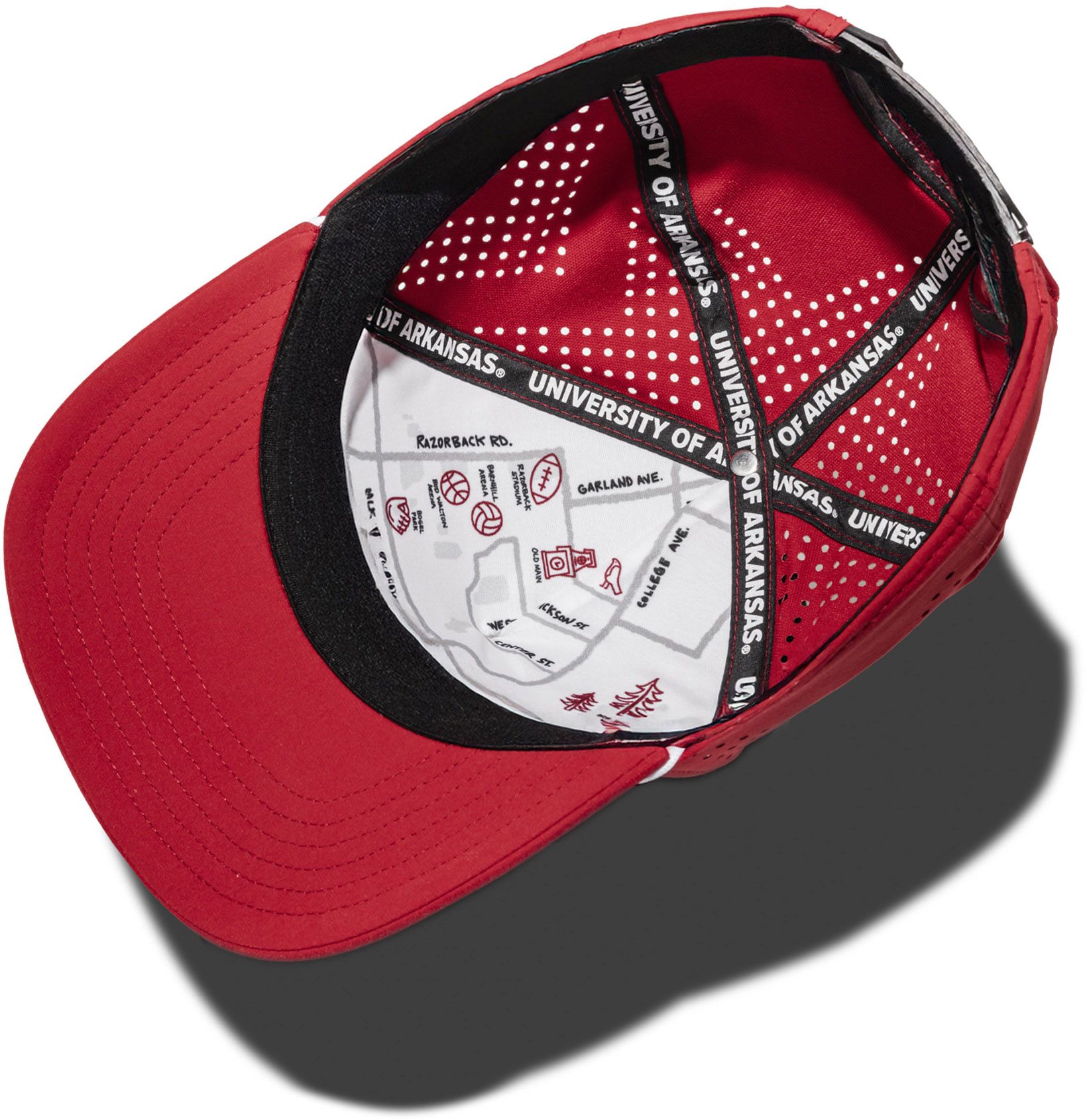 JUNK Brands Adult Arkansas Razorbacks Crimson Logo Apex Adjustable Hat product image