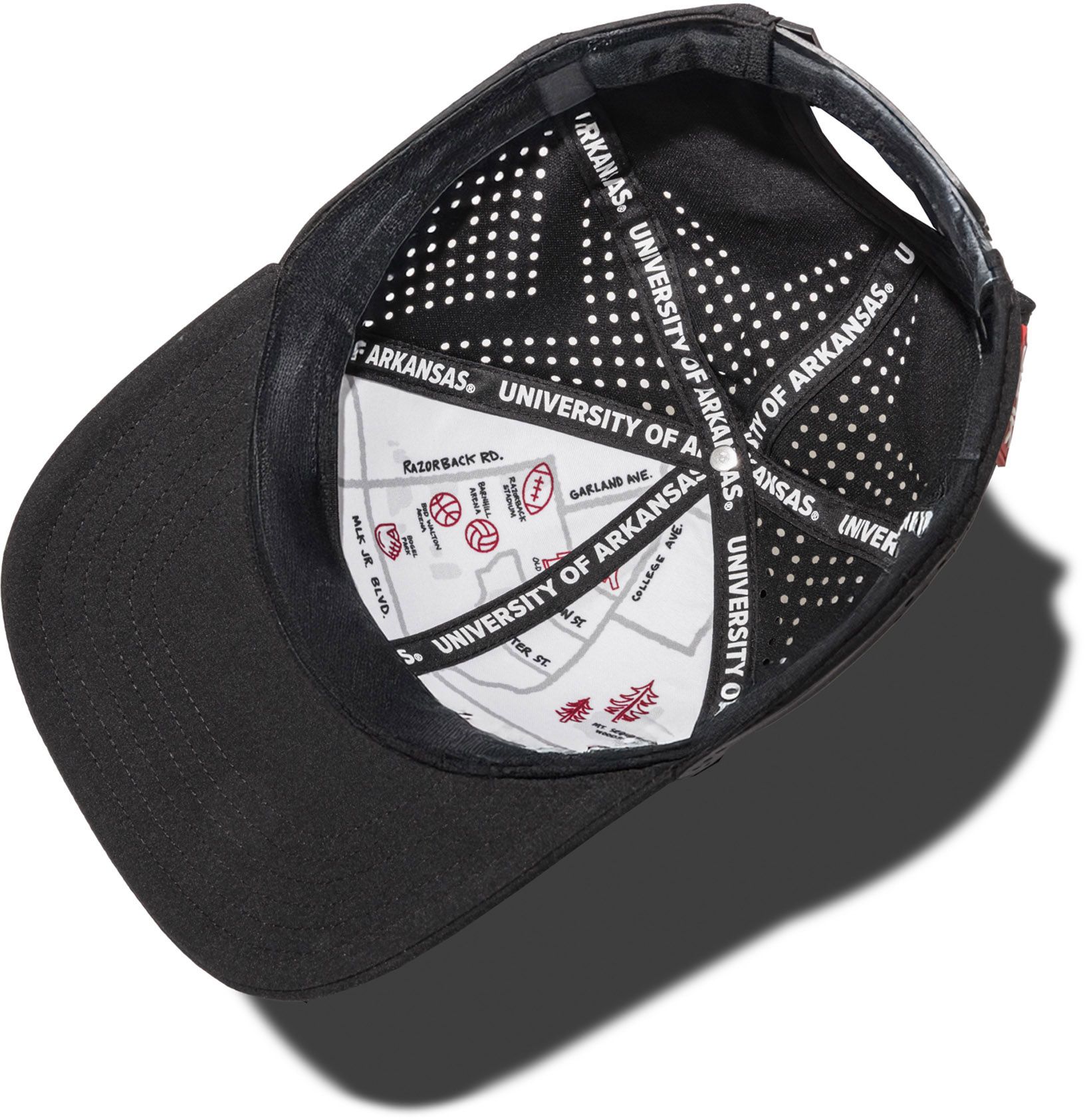 JUNK Brands Adult Arkansas Razorbacks Black Hogs Surge Adjustable Hat product image