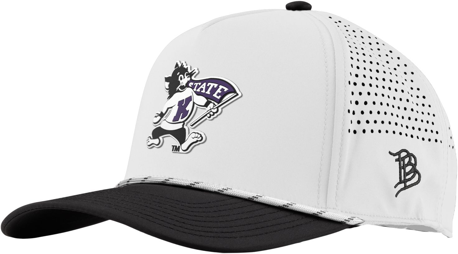 Branded Bills Adult Kansas State Wildcats White 5 Panel Rope Snapback Adjustable Hat product image