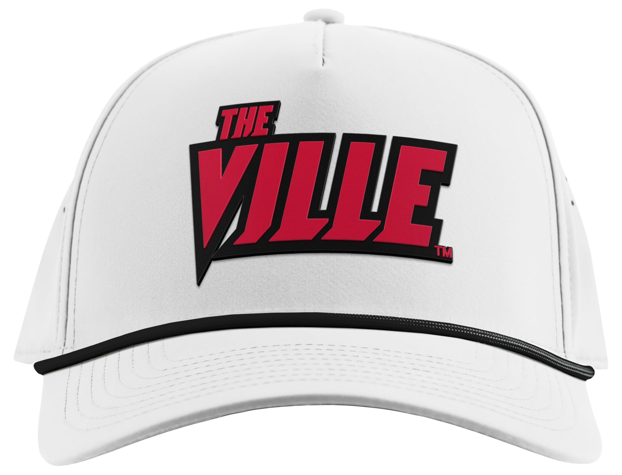 Branded Bills Adult Louisville Cardinals White Five Panel Rope Adjustable Snapback Hat product image