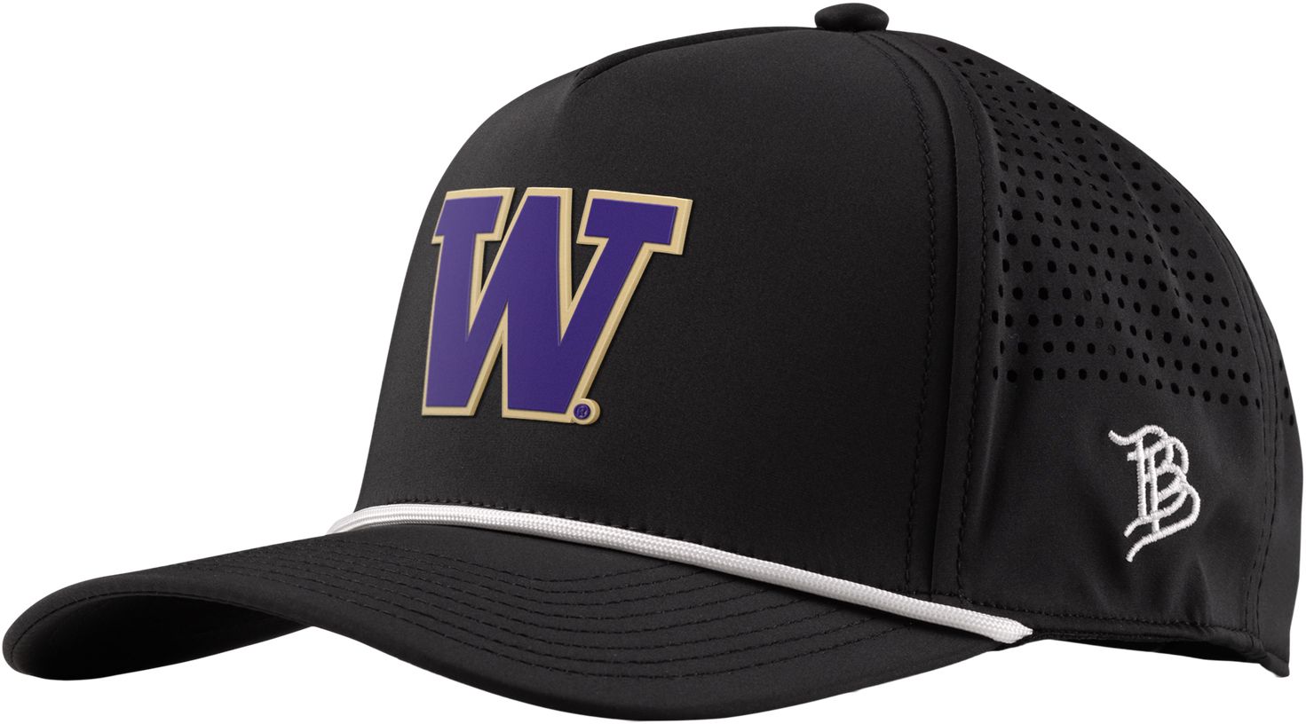 Branded Bills Adult Washington Huskies Black 5 Panel Rope Snapback Adjustable Hat product image