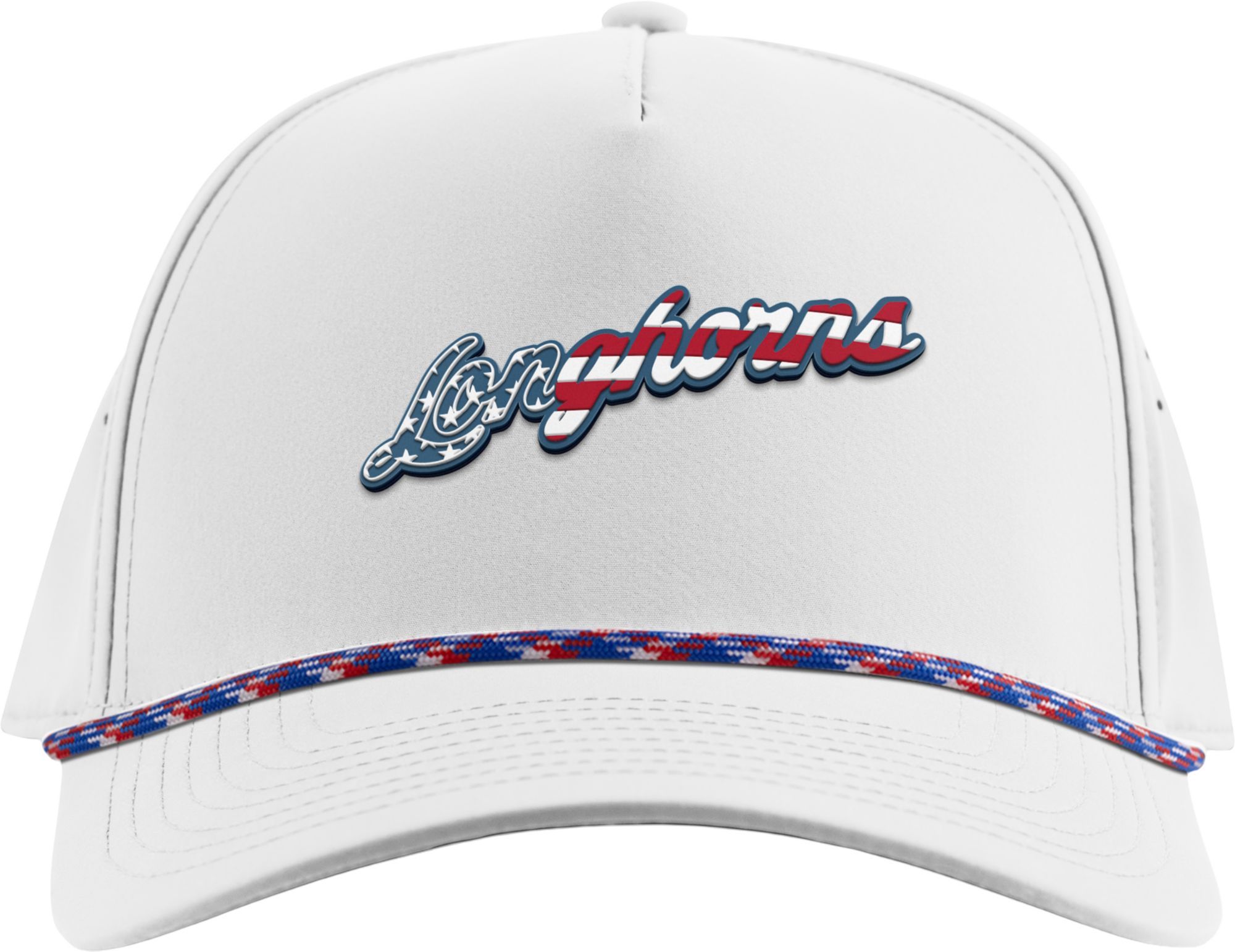 Branded Bills Adult Texas Longhorns White Stars & Stripes Five Panel Rope Adjustable Snapback Hat product image
