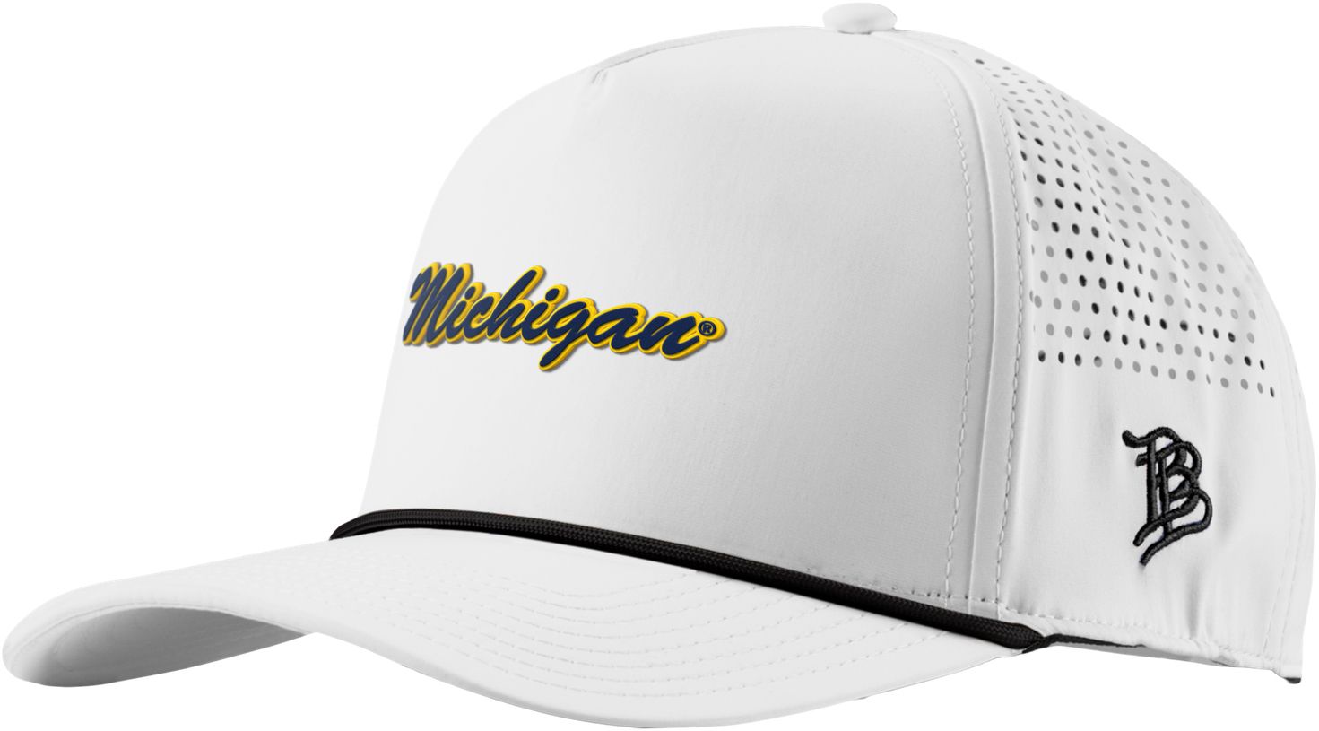 Branded Bills Adult Michigan Wolverines White Script Rope Snapback Adjustable Hat product image