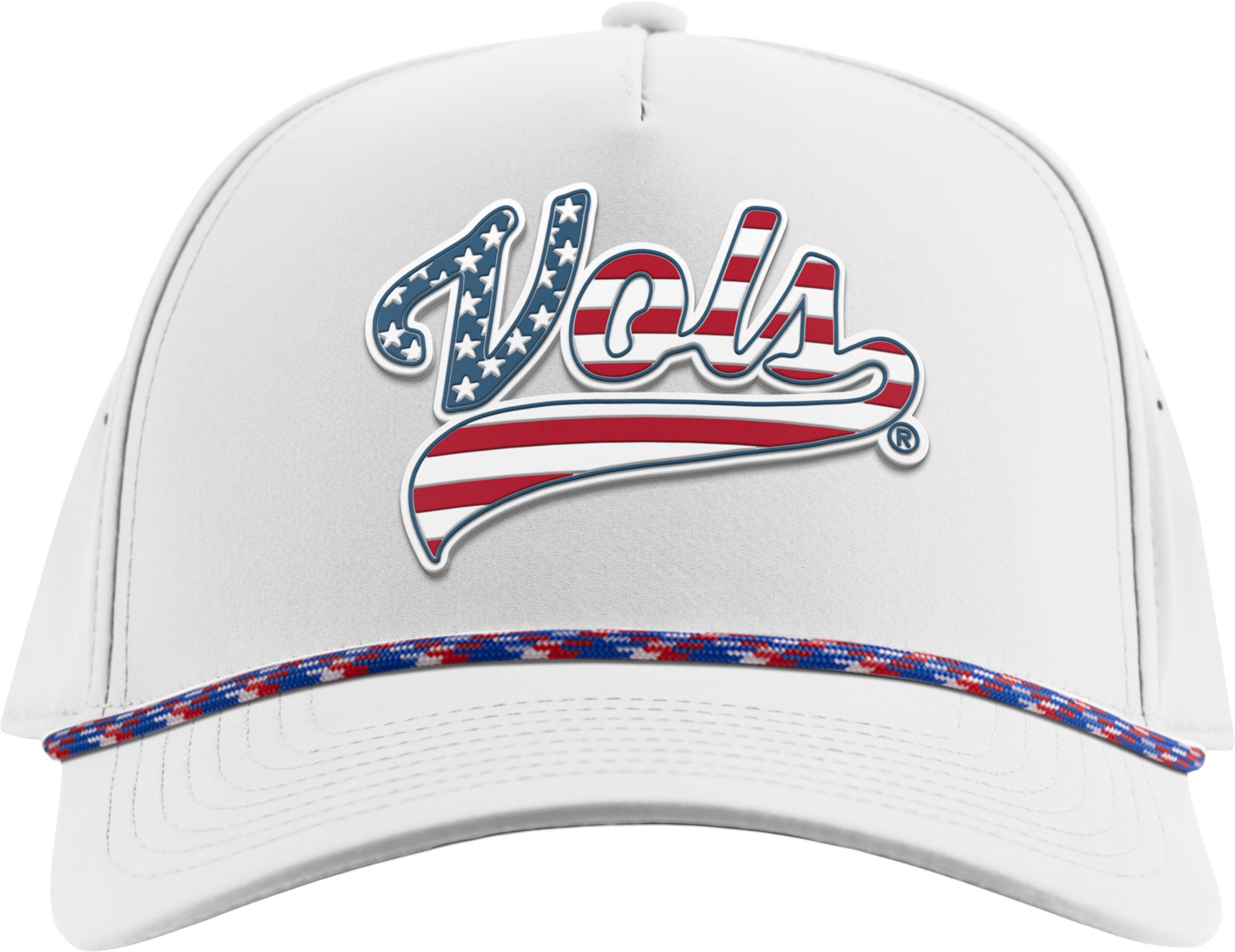 Branded Bills Adult Tennessee Volunteers White Stars & Stripes Five Panel Rope Adjustable Snapback Hat product image