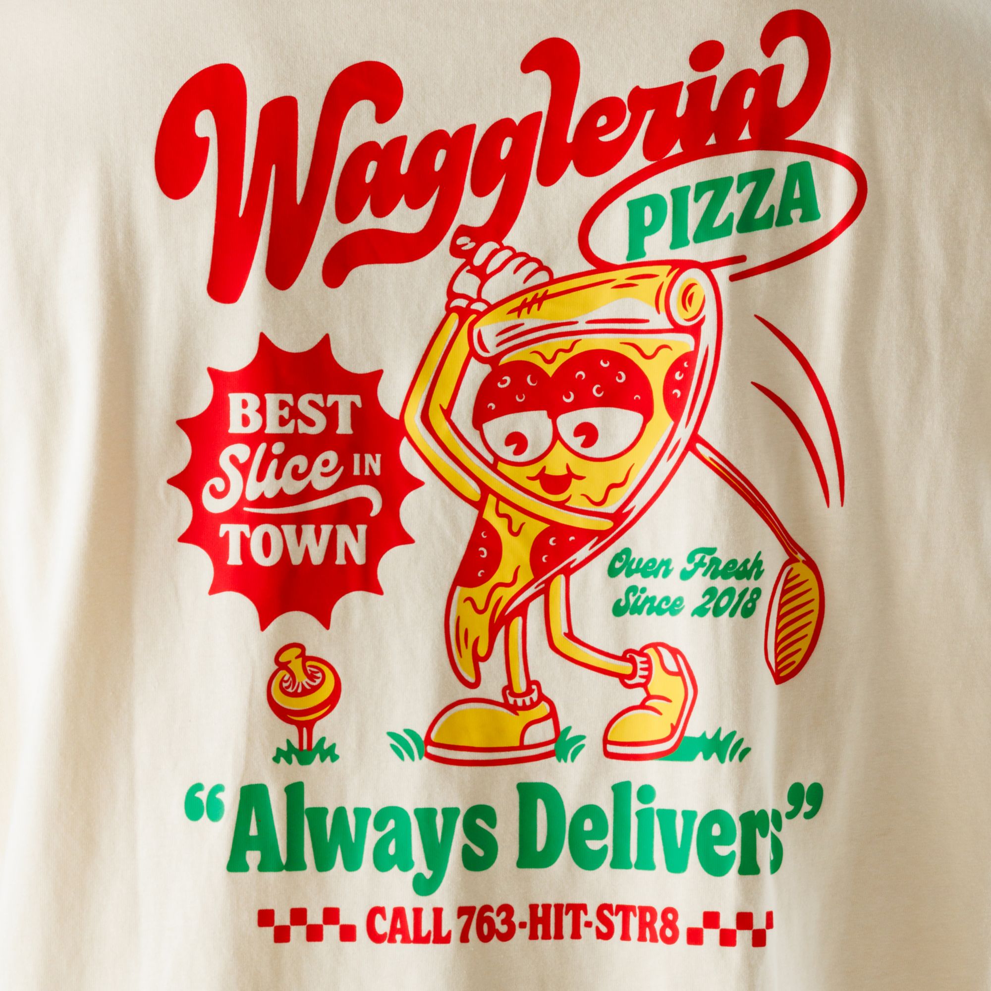 Waggle Men's Waggleria Pizza Golf T-Shirt product image