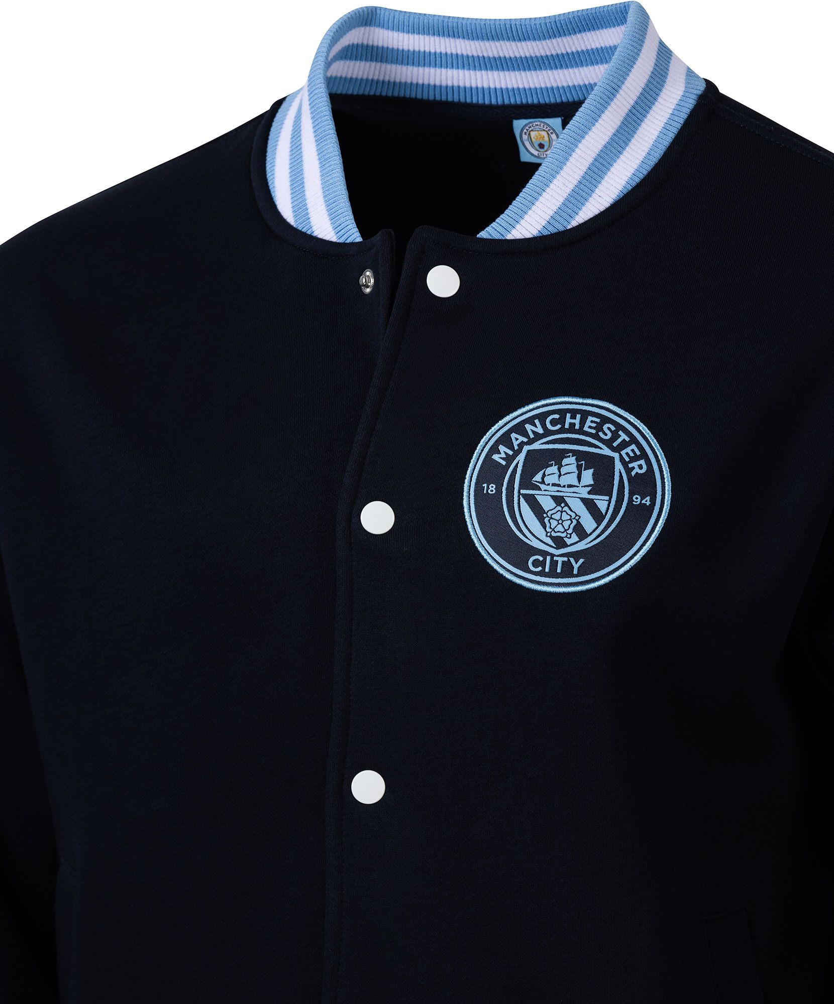Sport Design Sweden Men's Manchester City Navy Free Kick Varsity Jacket product image