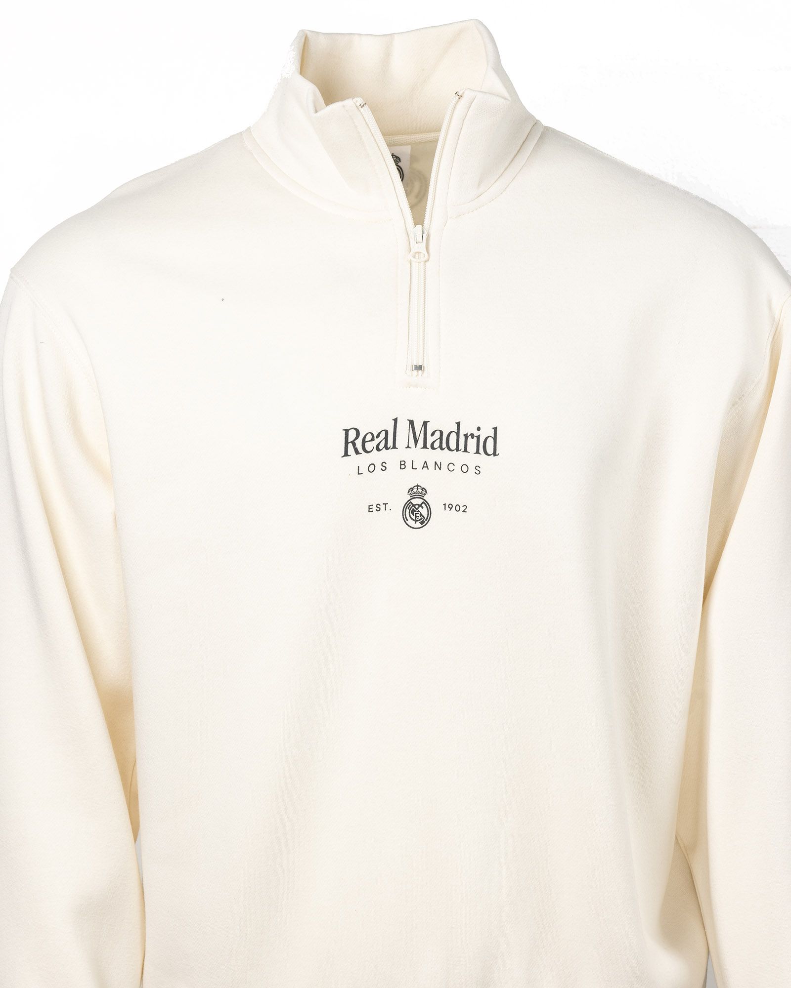Sport Design Sweden Men's Real Madrid Off White 1/2 Zip Hoodie product image