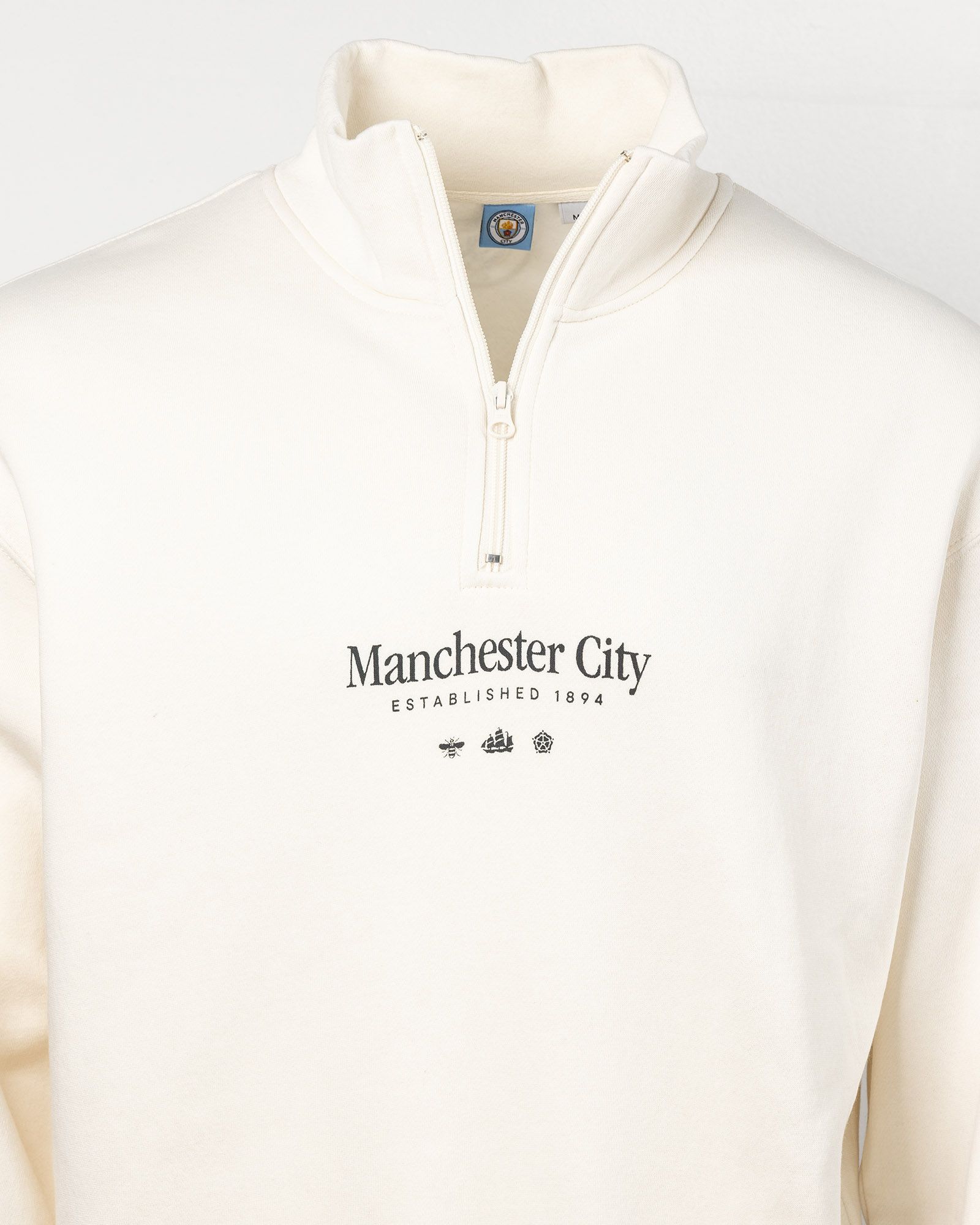 Sport Design Sweden Men's Manchester City Off White 1/2 Zip Hoodie product image