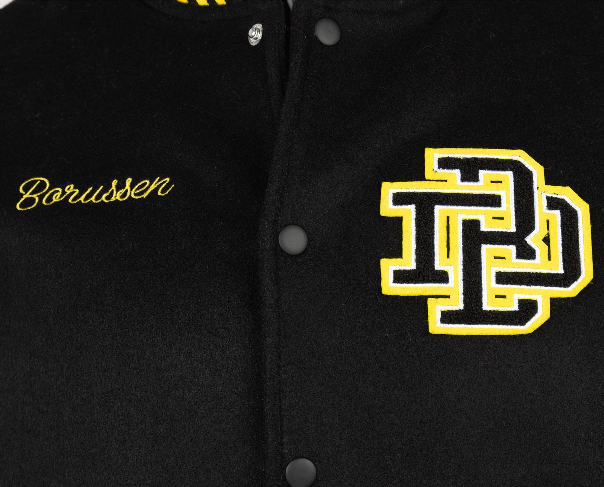 Sport Design Sweden Adult Borussia Dortmund 2023-2024 Varsity Black Button-Up Jacket product image