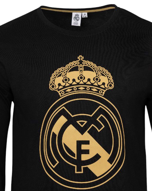 Sport Design Sweden Men's Real Madrid Black Logo Long Sleeve T-Shirt product image