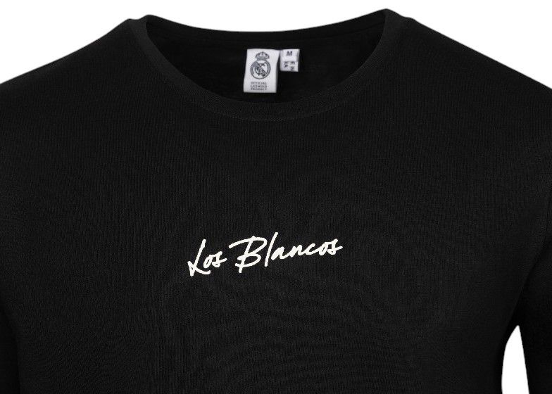Sport Design Sweden Men's Real Madrid Los Blancos Black Script T-Shirt product image