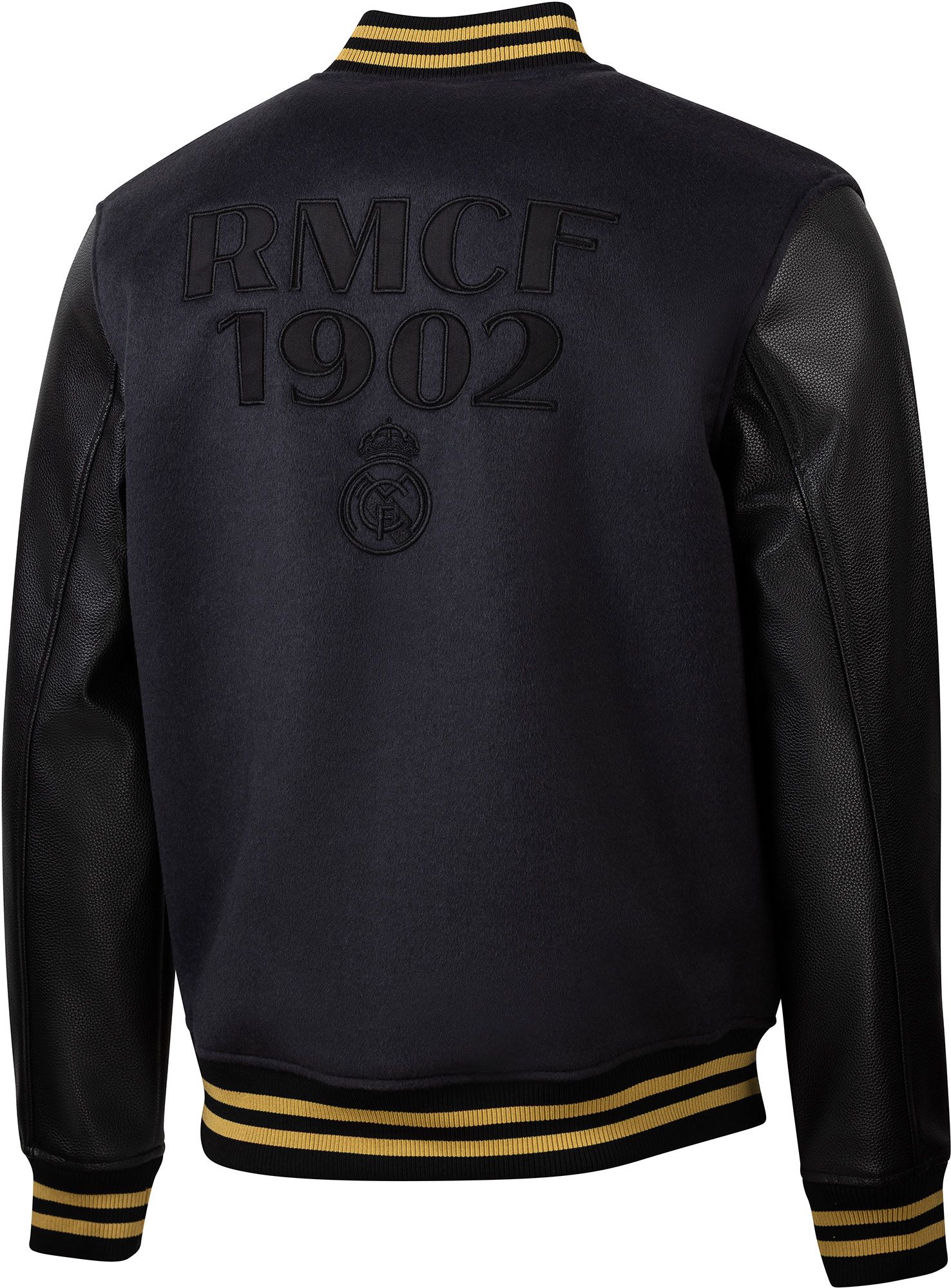 Sport Design Sweden Men's Real Madrid Black Script Varsity Jacket product image