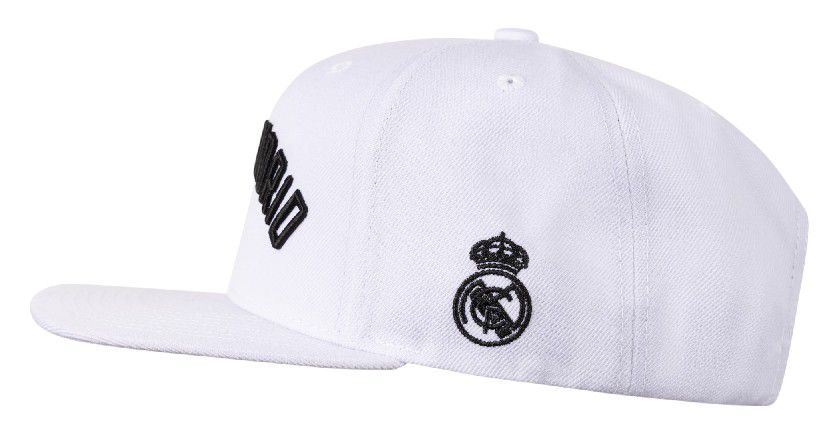 Sport Design Sweden Adult Real Madrid White Classic Script Snapback Adjustable Hat product image