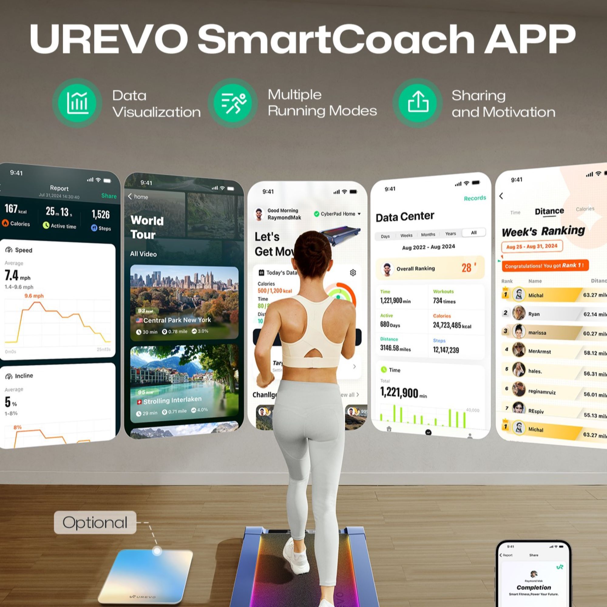 Urevo CyberPad for Home Smart Treadmill product image
