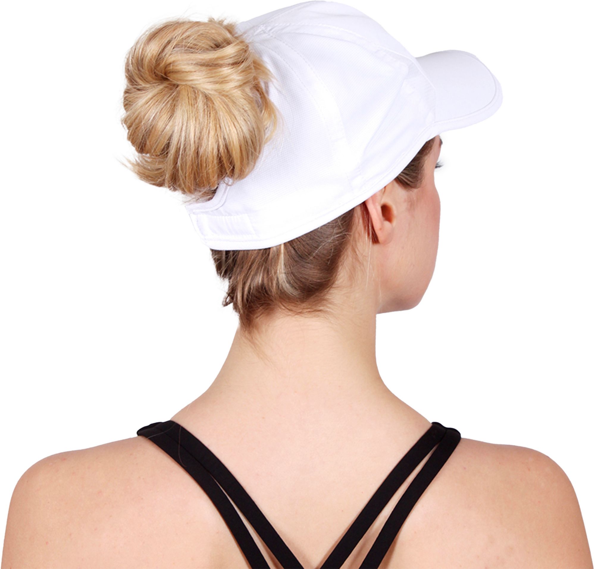 Ponyflo Women's South Carolina Gamecocks White Ponytail Active Adjustable Hat product image