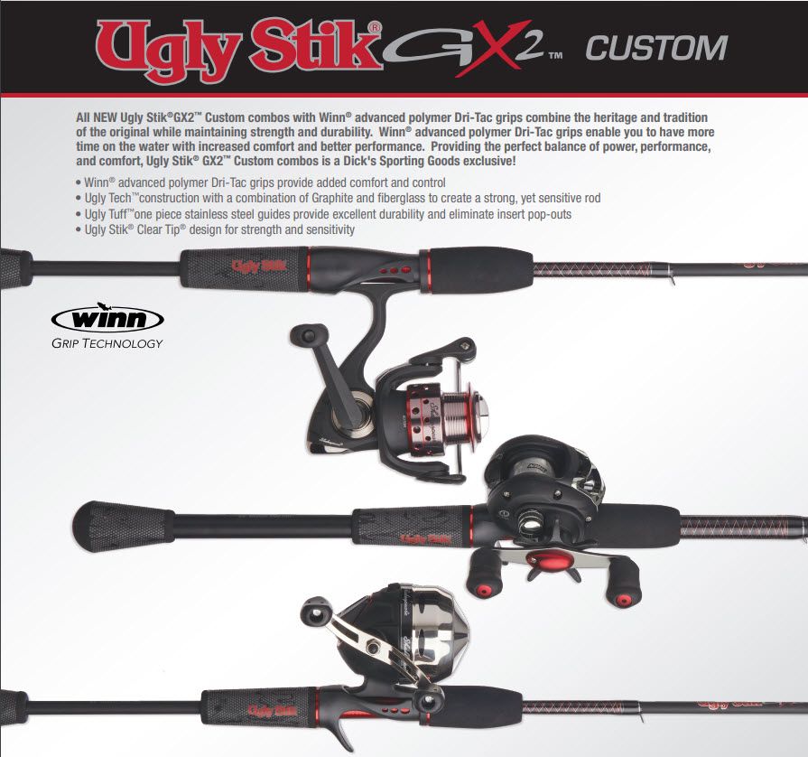 ugly stik gx2 spincast combo
