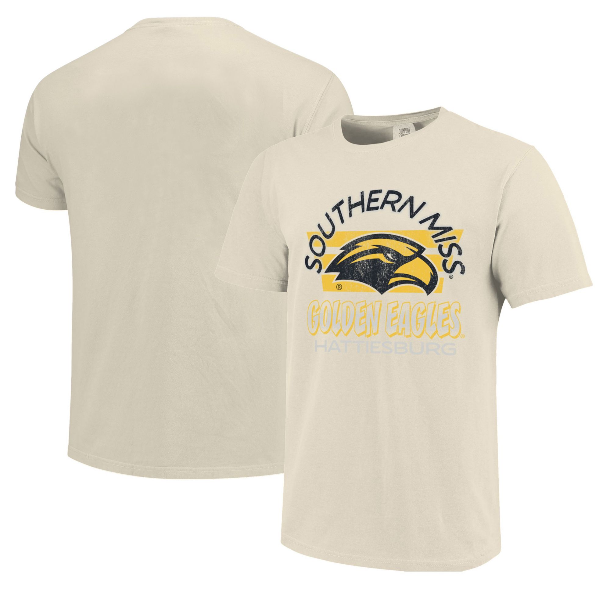 Image One Men's Southern Miss Golden Eagles Orange Triple Stripe Overlay T-Shirt product image