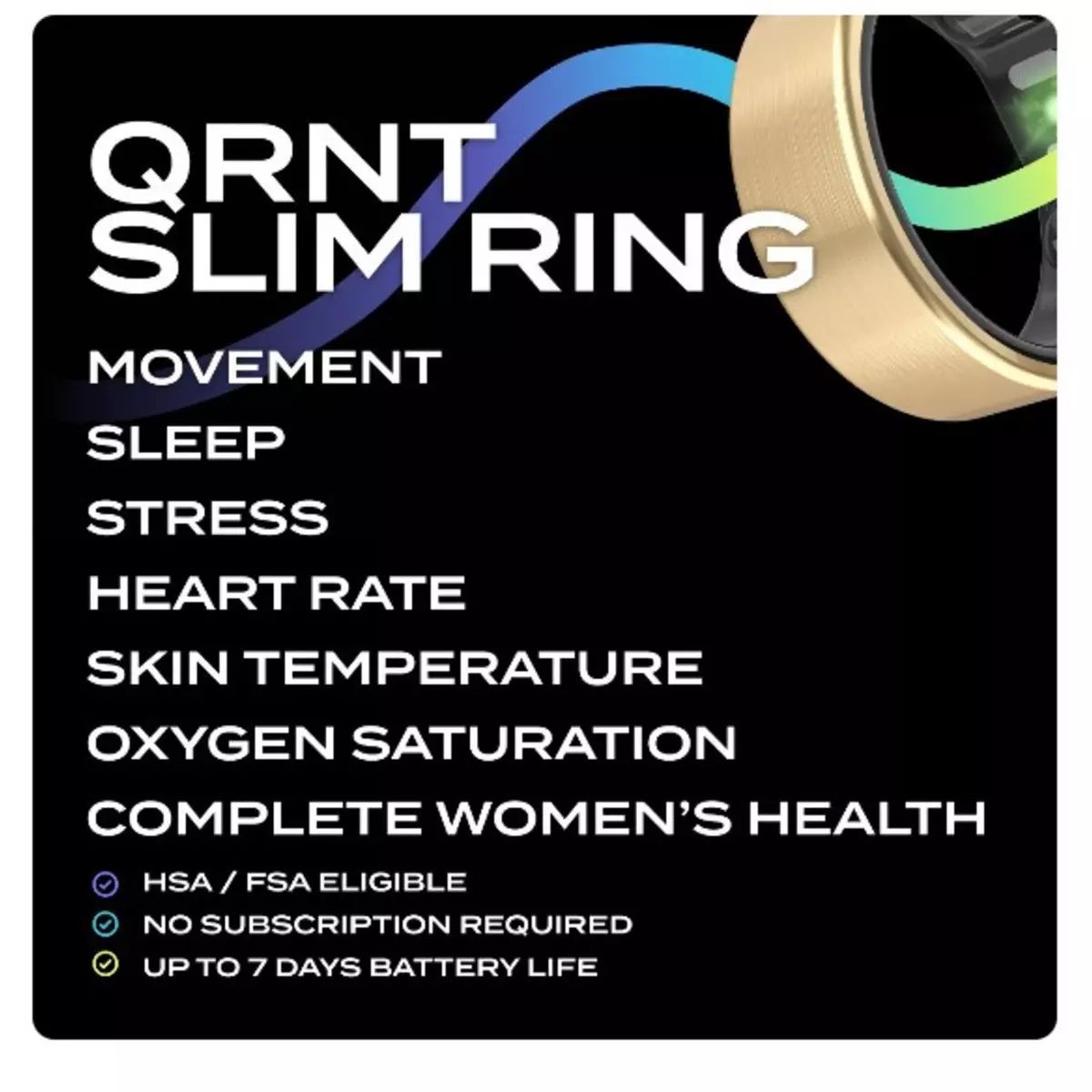 QALO QRNT Slim Smart Ring product image