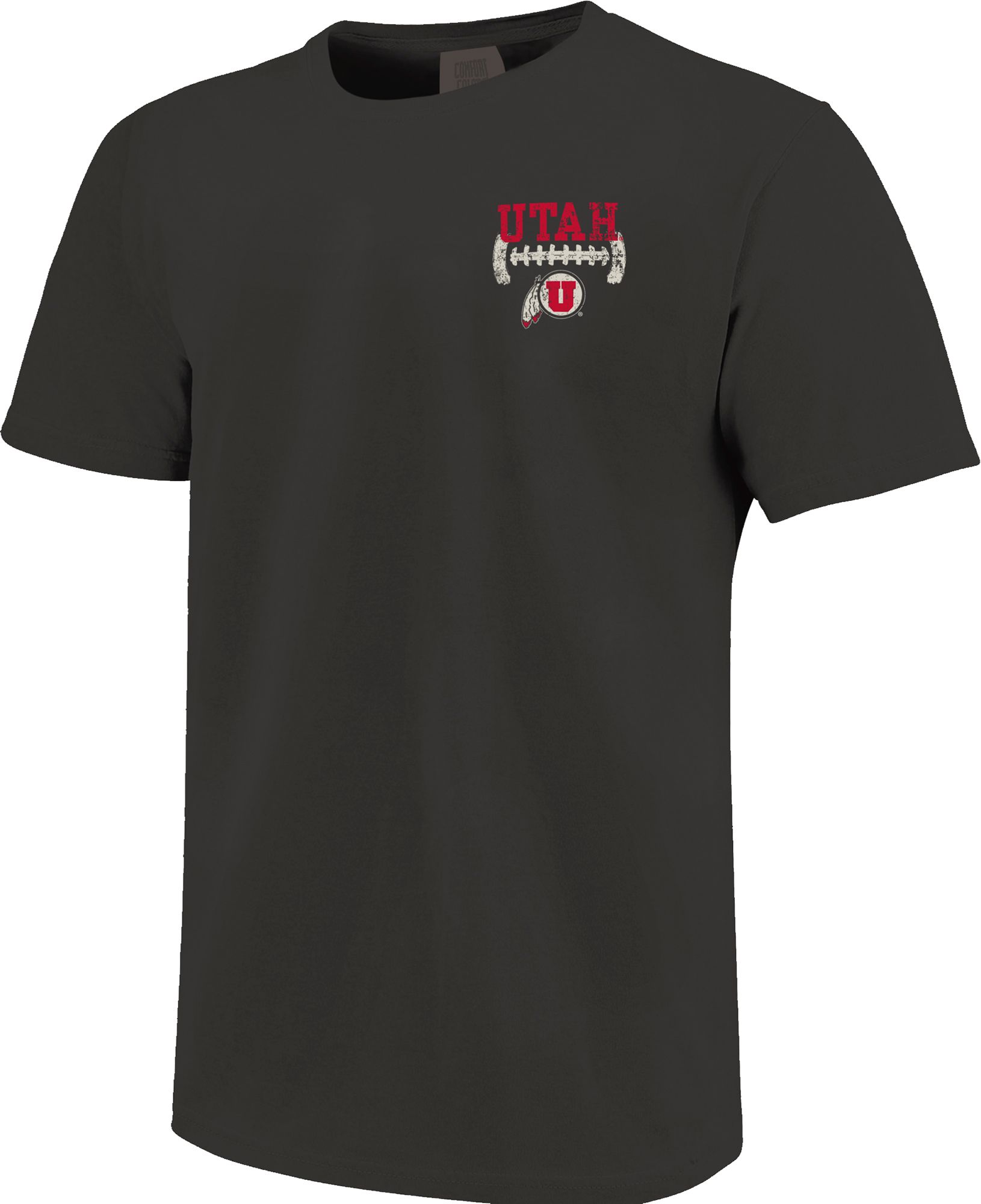 Image One Men's Utah Utes Grey Football Stripes T-Shirt product image