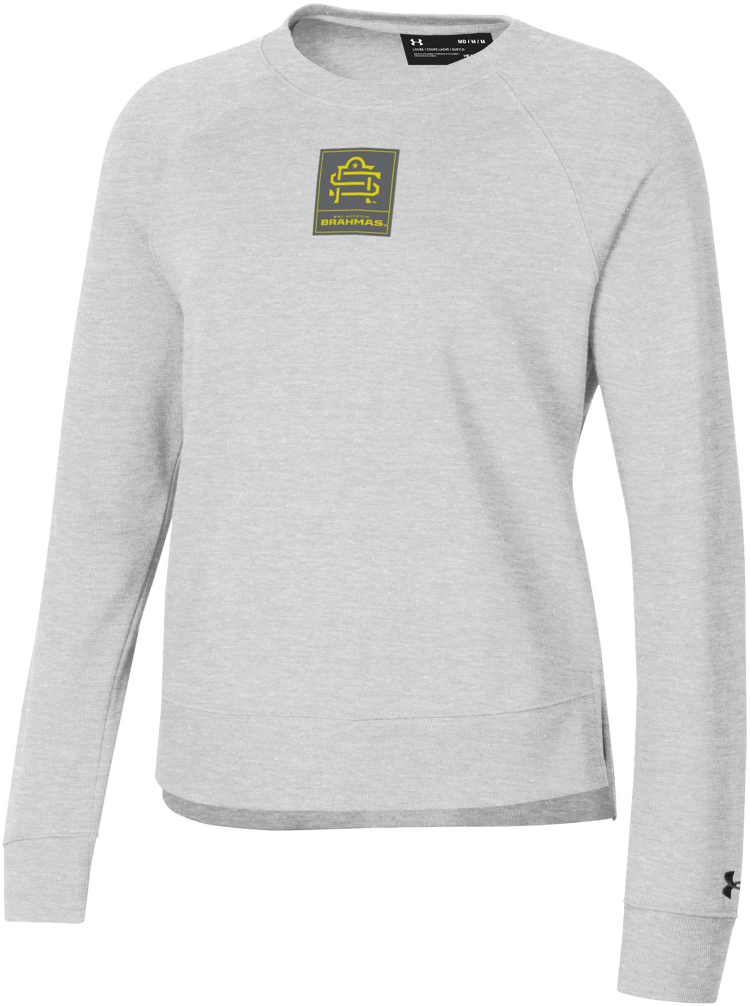 Under Armour Women's UFL San Antonio Brahmas Back Hit Silver Heather Crew Sweatshirt product image