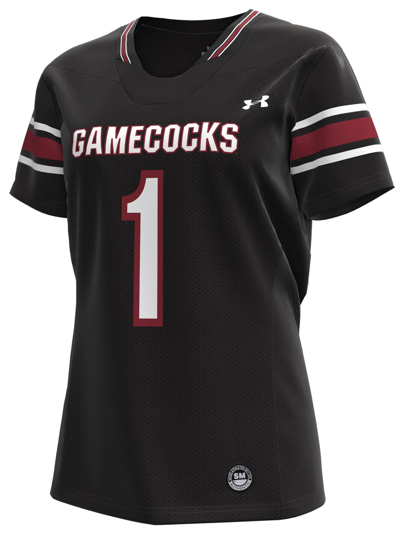 Under Armour Women s South Carolina Gamecocks 1 Black Replica Football Jersey Dick s Sporting Goods