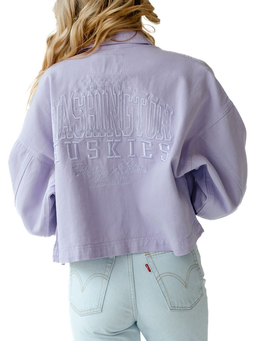 Gameday Social Women's Washington Huskies Cropped Twill Jacket product image