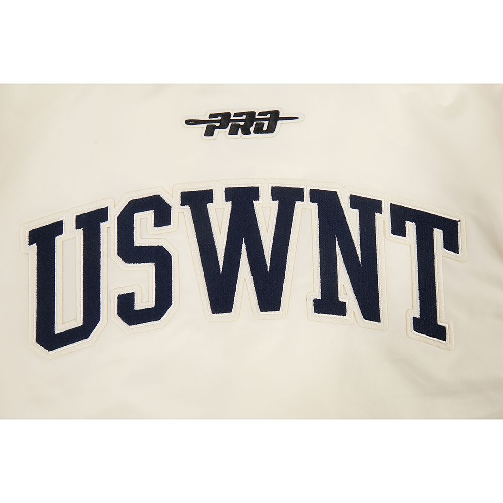 Pro Standard Adult USMNT Off White Chenille Satin Jacket product image