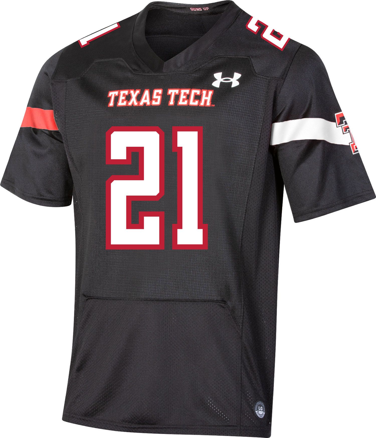 Under Armour Youth Texas Tech Red Raiders #21 Black Replica Football Jersey product image