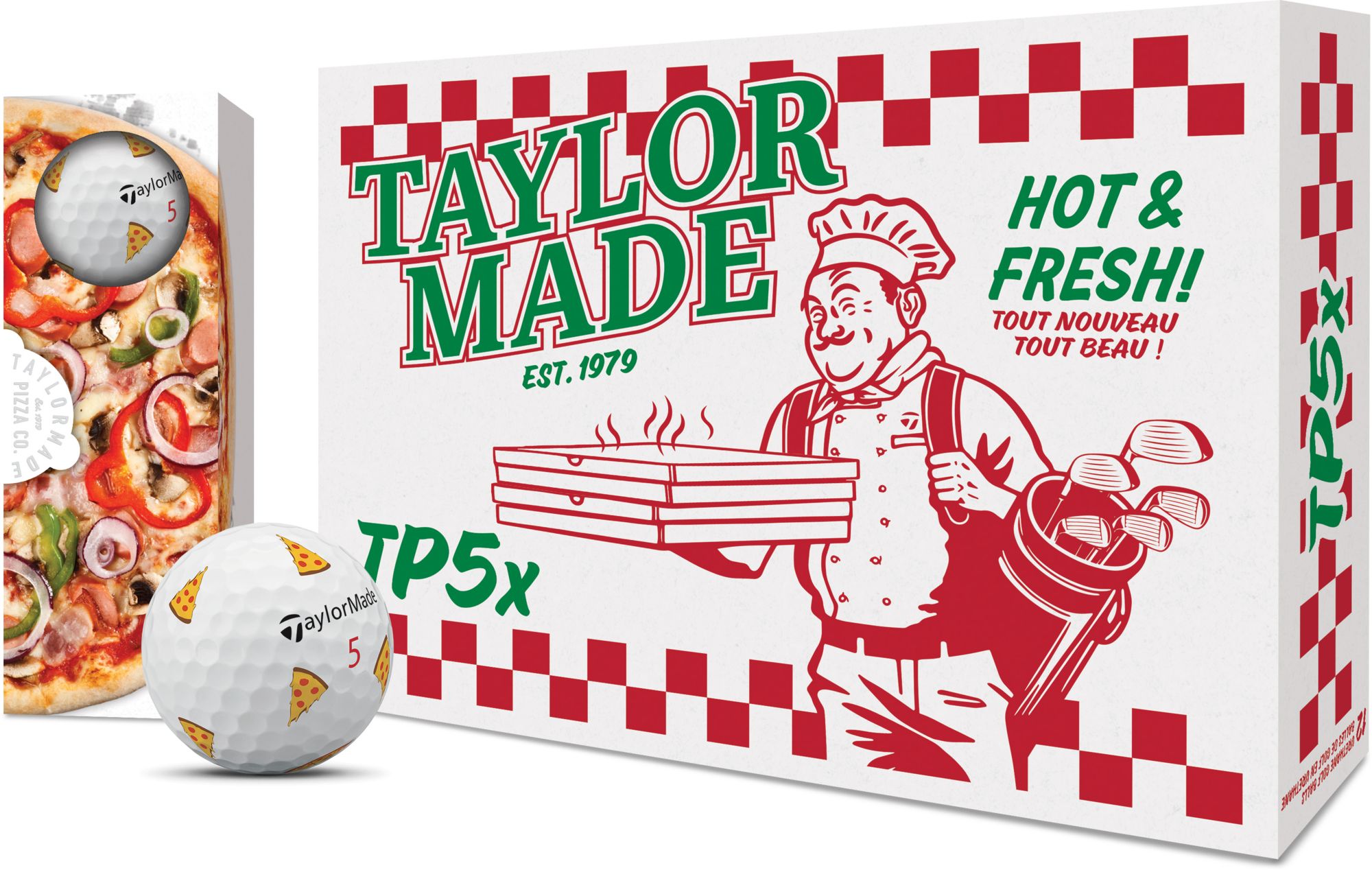 TaylorMade 2024 TP5x Pizza Party Golf Balls | Dick's Sporting Goods