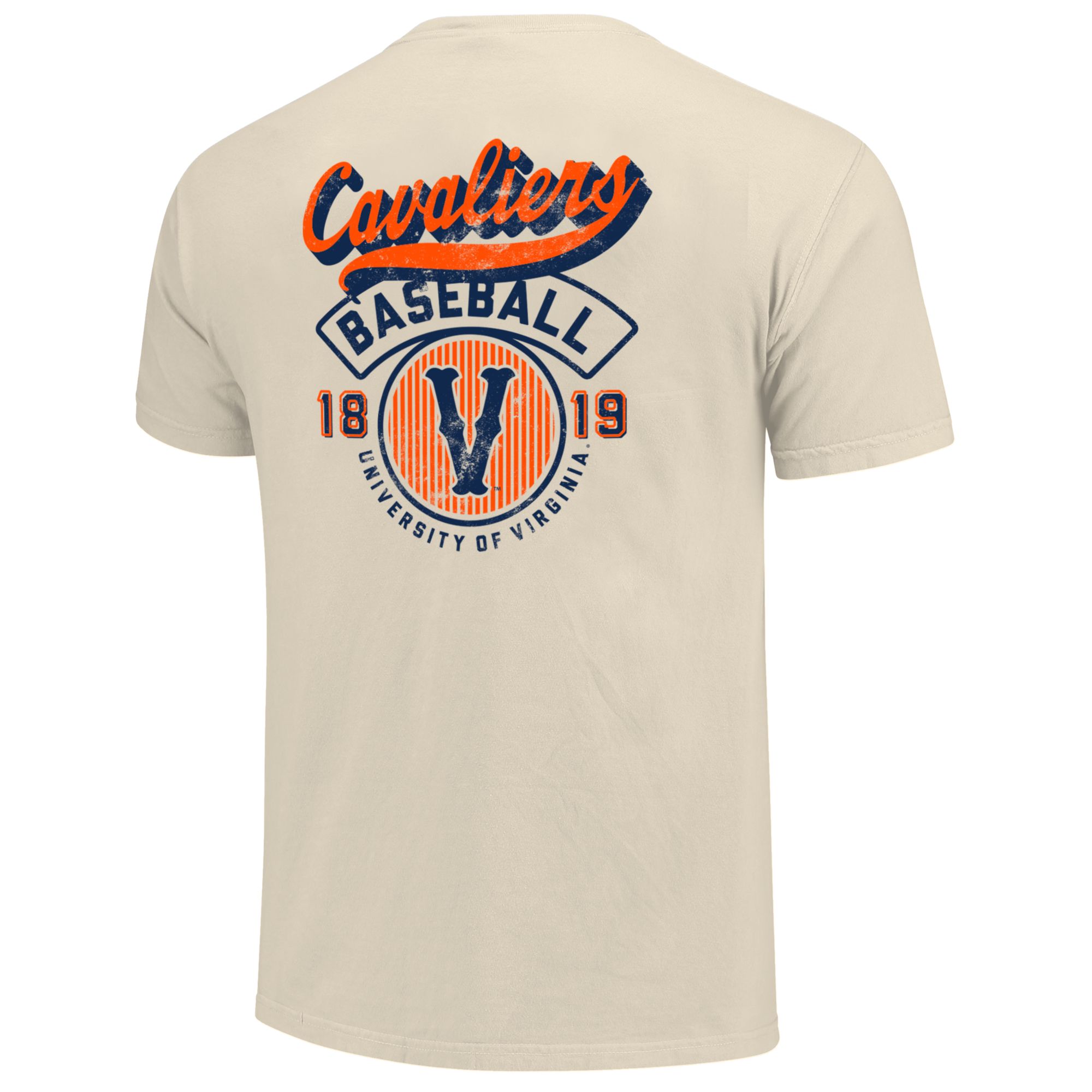 Image One Men's Virginia Cavaliers Ivory Baseball T-Shirt product image