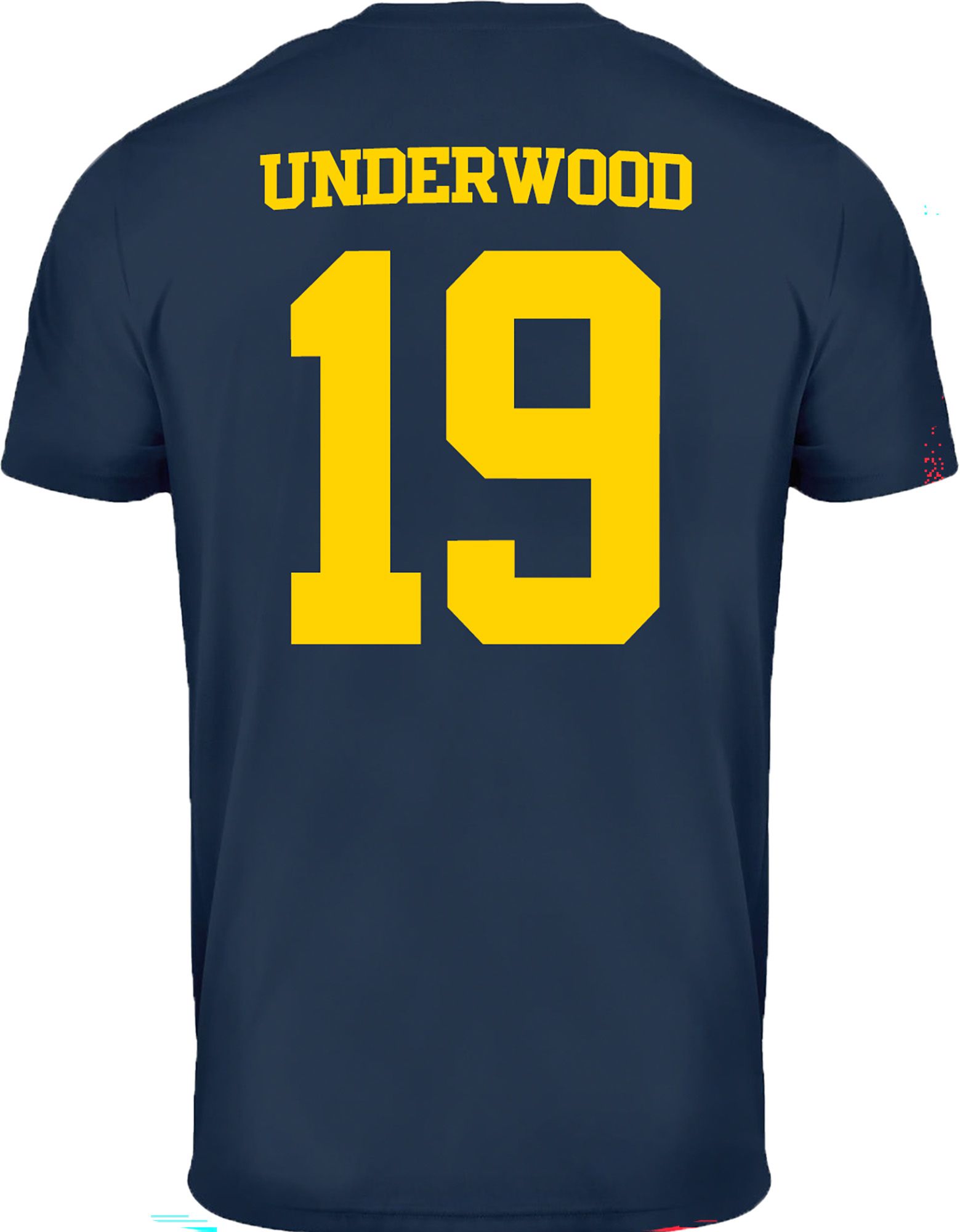 Valiant Men's Michigan Wolverines Bryce Underwood #19 Navy T-Shirt product image