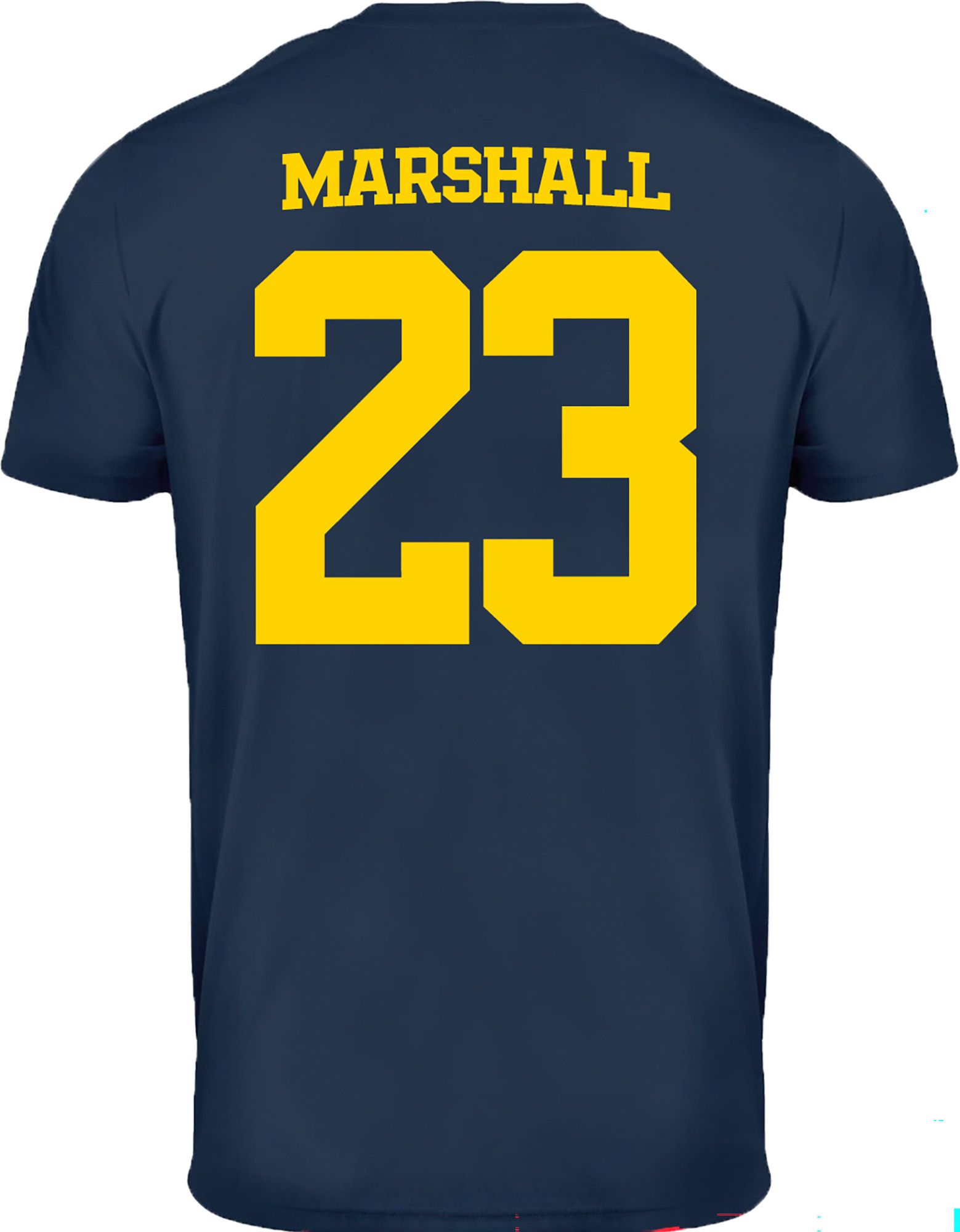 Valiant Men's Michigan Wolverines Jordan Marshall #23 Navy T-Shirt product image